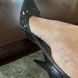 BCBGirls Black pointed toe heels. Size 7